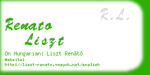 renato liszt business card
